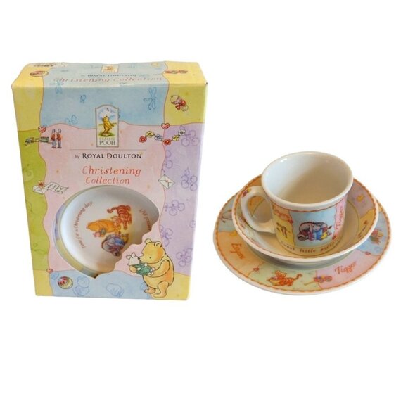 Vintage Christening Collection Classic Pooh Royal Doulton New Unused Ope… - Picture 1 of 15